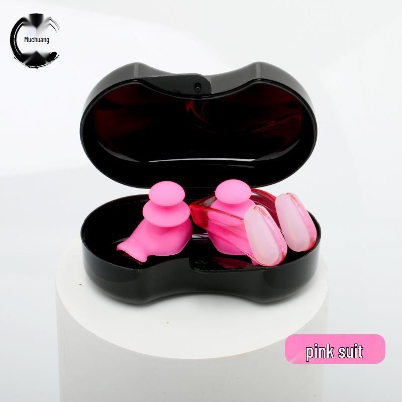 Silicone Waterproof Swimming Earplugs & Nose Clip Set - New Upgrade