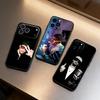 Bad K-Bunny Phone Case For iPhone 16,15,14,13,12,17,Pro Max,Plus Silicone Black Case
