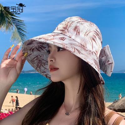 Summer Big-brimmed Sun Hat Children Outdoor Travel Face Protection Sun Bucket Hat Fashion Show Face Small Sun Hat