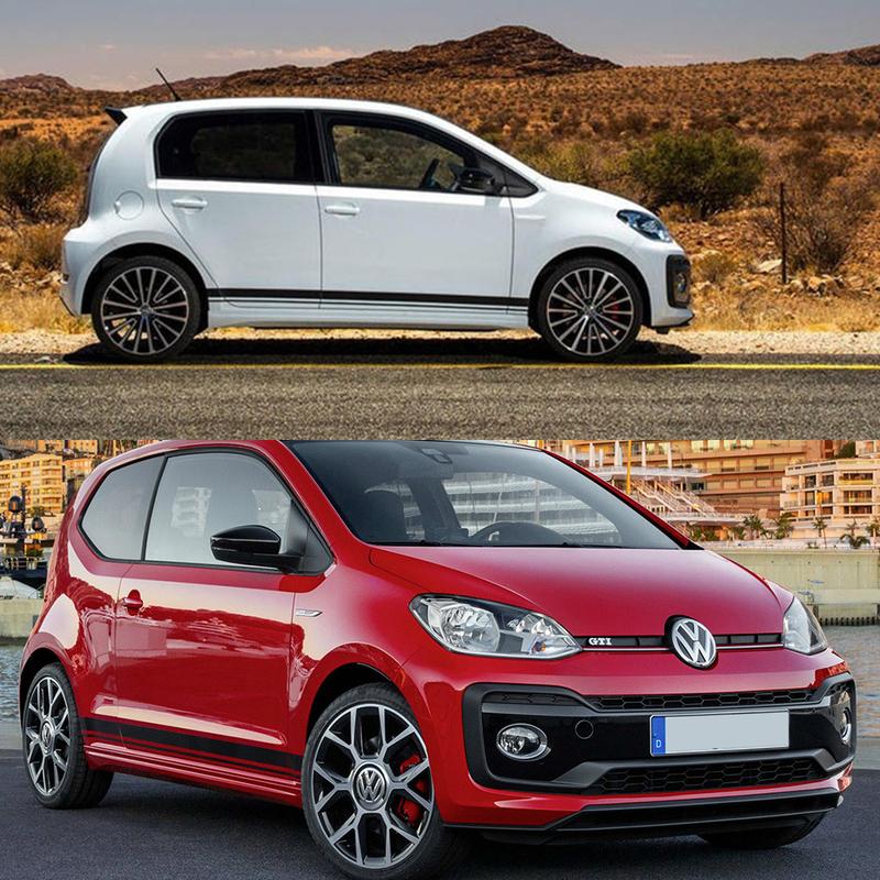 2 Pezzi Strisce Laterali per Auto Adesivi Pellicola in Vinile Decalcomanie per Decorazione Auto Per Volkswagen VW Golf Polo Automobili Accessori Tuning Auto