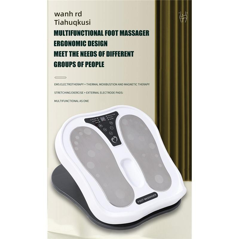 Wireless Remote Control Pulse Heating Foot Massager Angle Adjustable with Electrode Pads Multifunctional Foot Therapy Machine