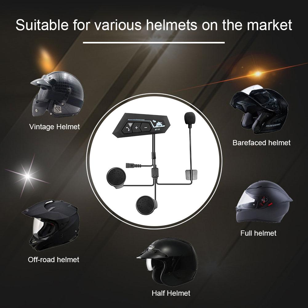 Interfono Moto Auricolari Casco Comunicazione Interfono Inter Comunicador Auricolare Casco Impermeabile Bluetooth 5.0 30m