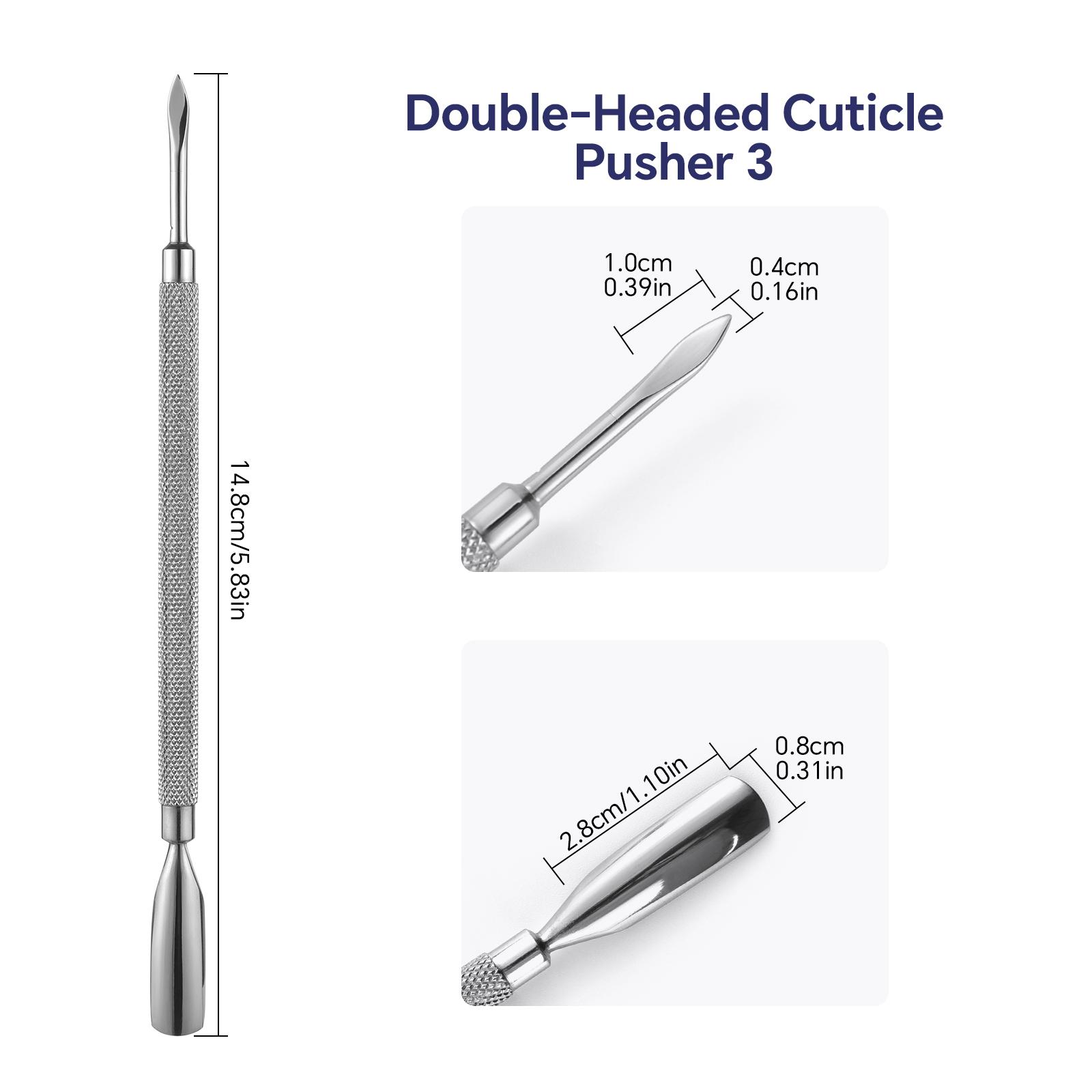 

Двусторонний Толкатель для кутикулы из нержавеющей стали, 1 шт., средство для удаления омертвевшей кожи для педикюра, маникюра, очиститель для ногтей, инструмент для ухода