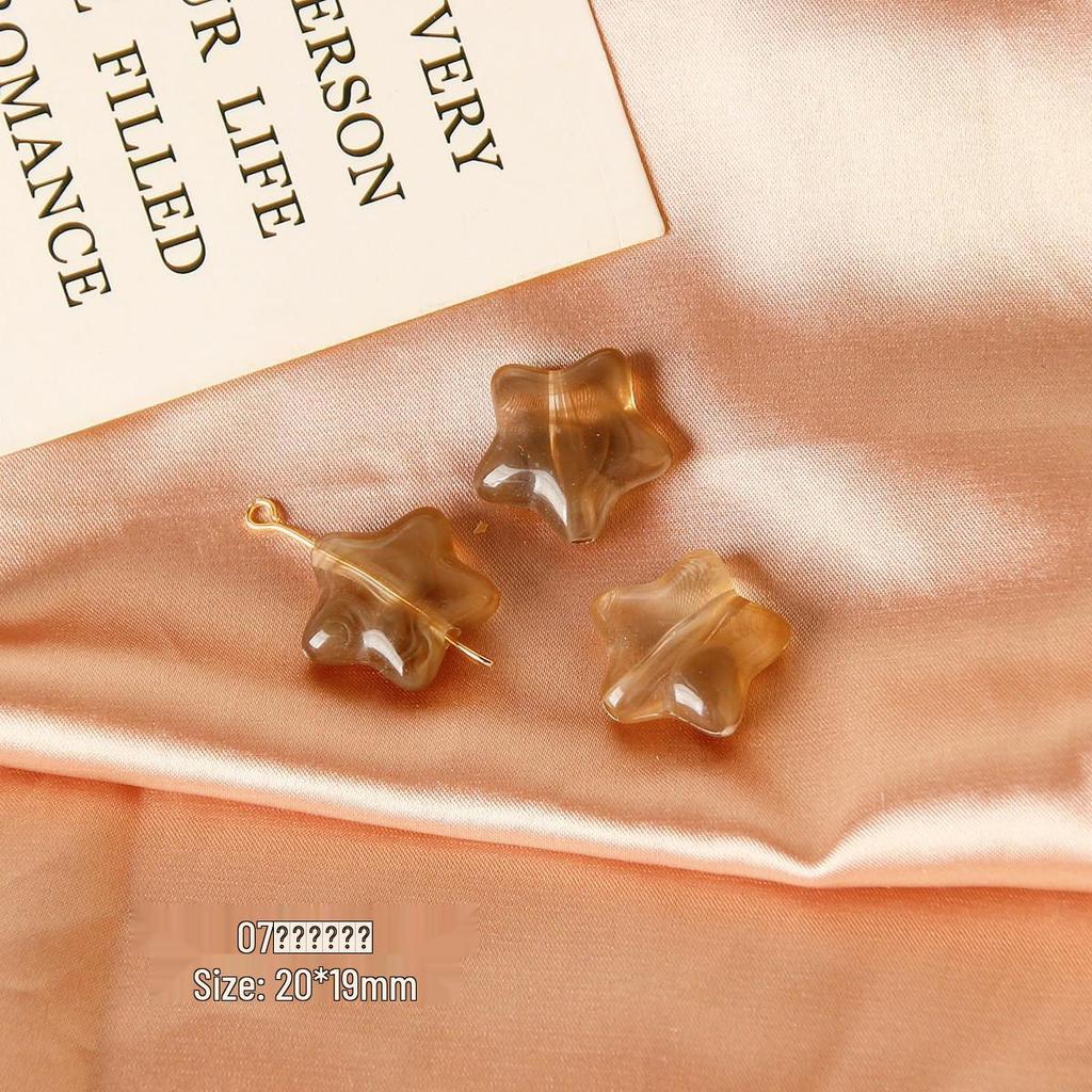 Dreamy Resin Star Heart Beads for DIY Jewelry Making