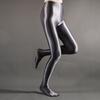 Stage Performance Leggings Glossy Shiny High Waist Fitness with Socks Stage Show Skinny Smooth Surface Yoga Trousers Women Clothing
