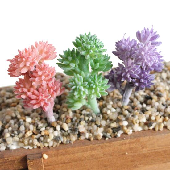 1Pc Artificial Succulent Plant Fake Mini DIY Craft Home Office Hotel Decoration