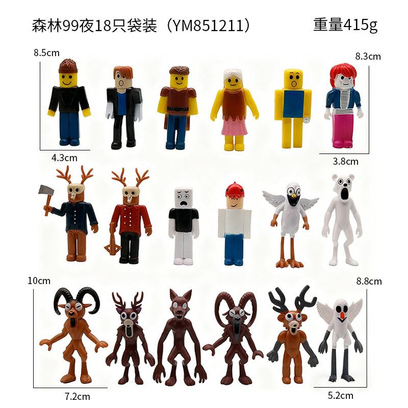 New minecraft 99 nights in the virtual forest figure doll game merchandise model toy doll