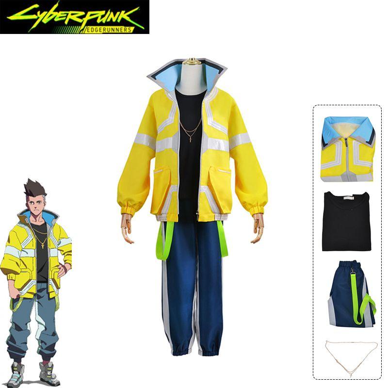 Cyberpunk Edgerunners David Martinez Costume For Halloween Cosplay High Quality Polyester Material S