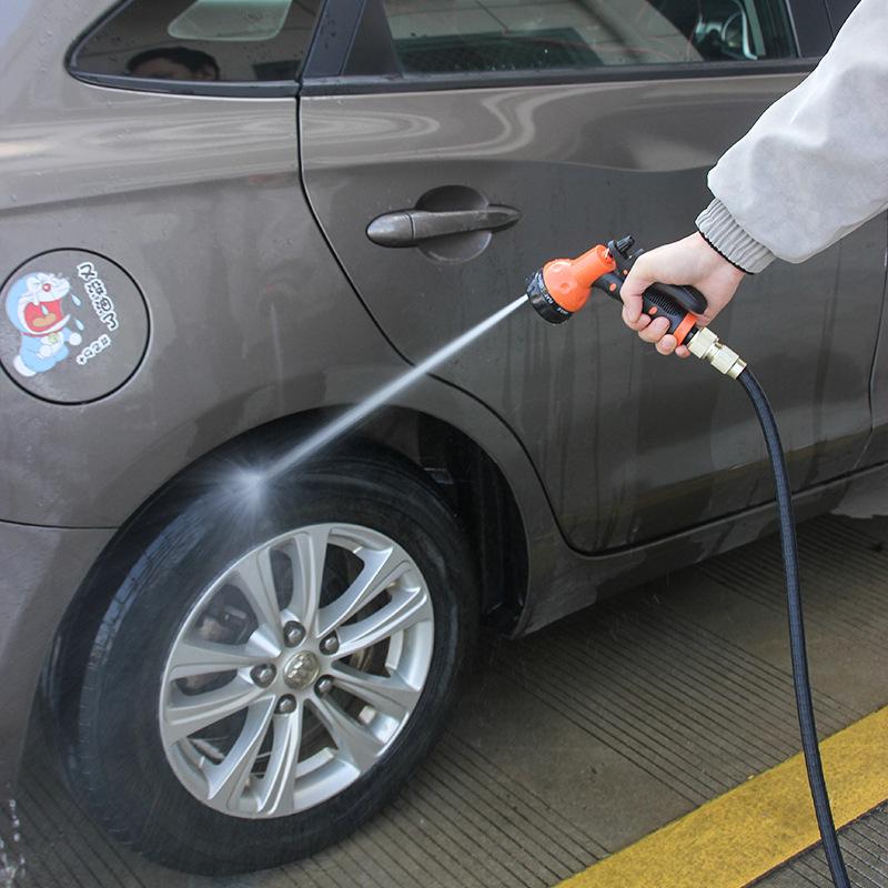 Automatic Retractable Magic Hose with Garden Sprinkler & High-Pressure Car Wash Water Gun
