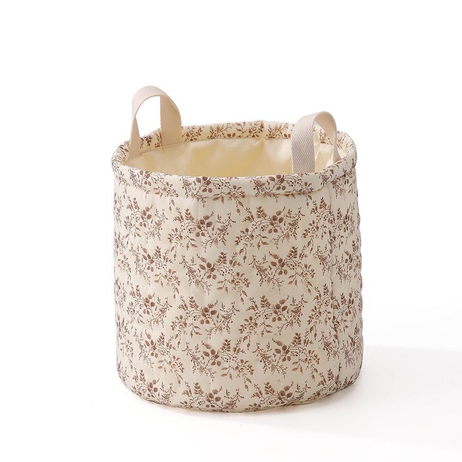 Gesteppter Babyartikel Aufbewahrungseimer Windeltaschen Spielzeug Kleidungskorb Große Kapazität Runder Windelstapler Windelaufbewahrungskorb