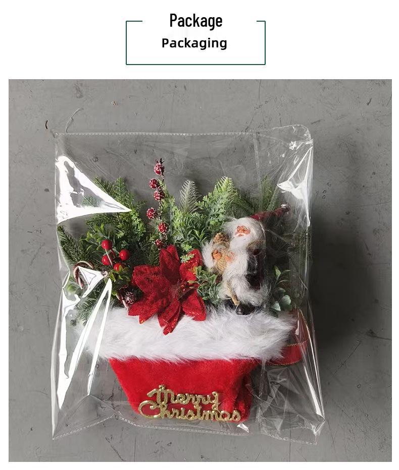 Yihong Light-Up Pine Needle Christmas Hat Door Hanger & Tree Decoration
