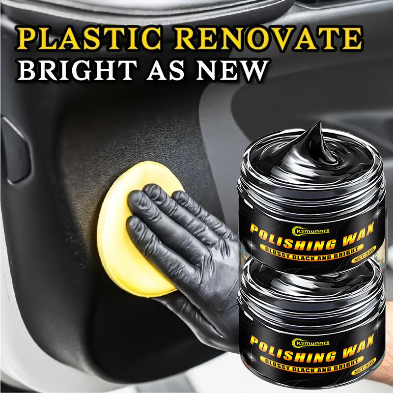 NEWMulti-Purpose Car Restoration Wax - Interior Trim & Dashboard Shine Gel, Tire Gloss, Leather & Sofa Care - Enhances Black Col