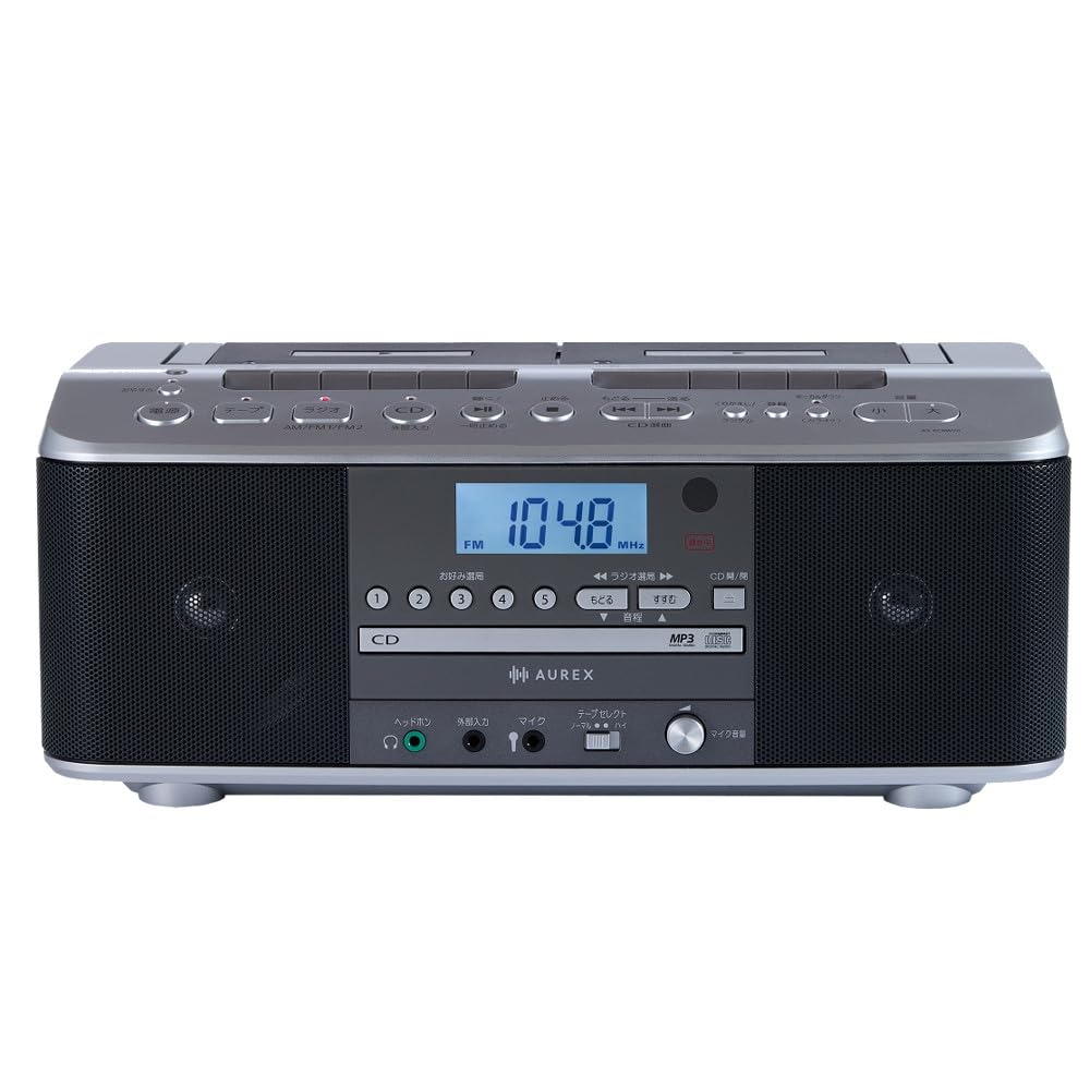 Toshiba CD Radio Cassette Double Easy TOSHIBA Recorder, Cassette, AX-KCRW70(S), Dubbing, Karaoke,