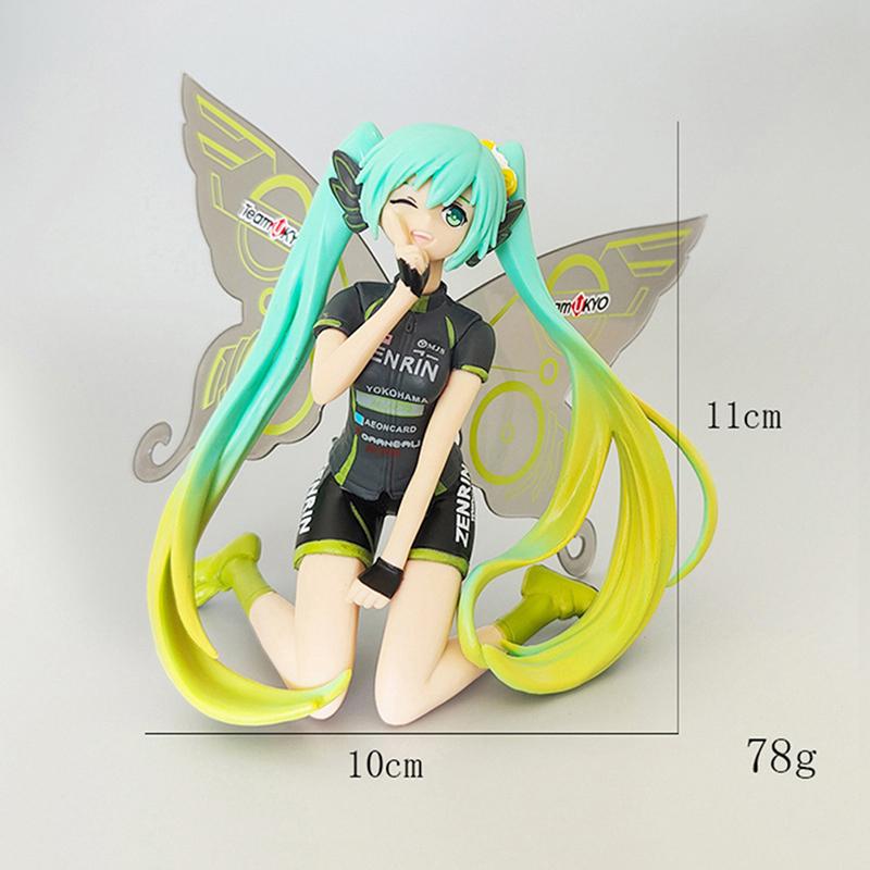 

11 см аниме Хацунэ Мику гонки крылья бабочки аниме фигурка кавайный ПВХ фигурка модель игрушки кукла коллекционные украшения Рождество as pic