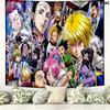 Hunter x Hunter Wall Tapestry Aesthetic Wall Hanging Printed Fabric Blanket Decorative Tapestries for Bedroom Living Room Home Decor