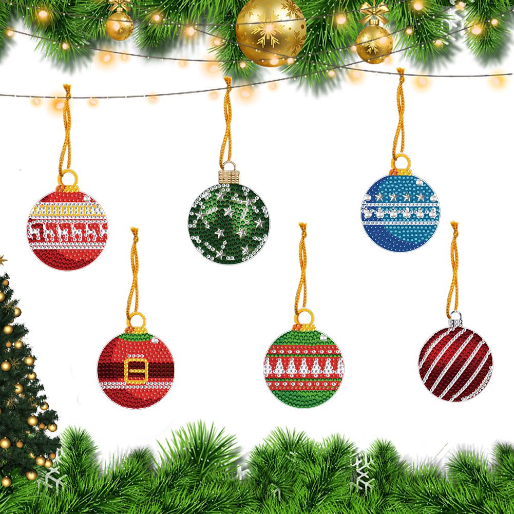 Xmas Theme 2D/Flat DIY Diamond Art Pendant Single Side Drill Acrylic Sparkling Diamond Pendant Window Hanging Art for Home Decor