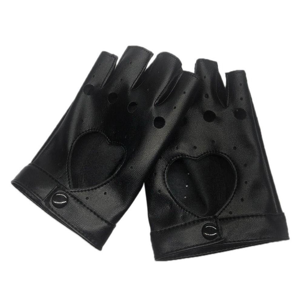 New Fashion PU Leather Fingerless Dance Glove Gothic lolita Jazz Style Cosplay Mittens Cosplay Party Gloves