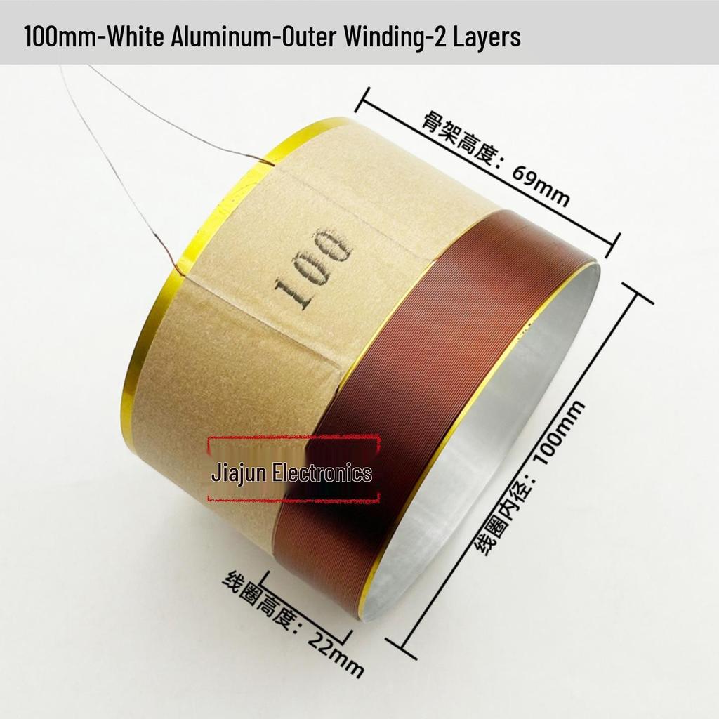 Black Aluminum Woofer Voice Coil Repair Kit - Core Wire: 25-125, Coil Sizes: 65.5mm, 75.5mm, 99.5mm