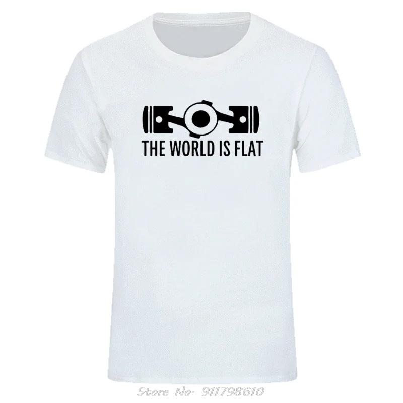 New Summer The World Is Flat Engine T Shirt Short Sleeve Custom T-shirt Style Men O-neck Cotton TShirt Fashion Streetwear Tees