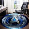 1pcStar Trek Office Round Area Rug, Indoor Mat Suitable For Office, Under Office Chairs Bedroom Living Room Home Decor, Room Deco