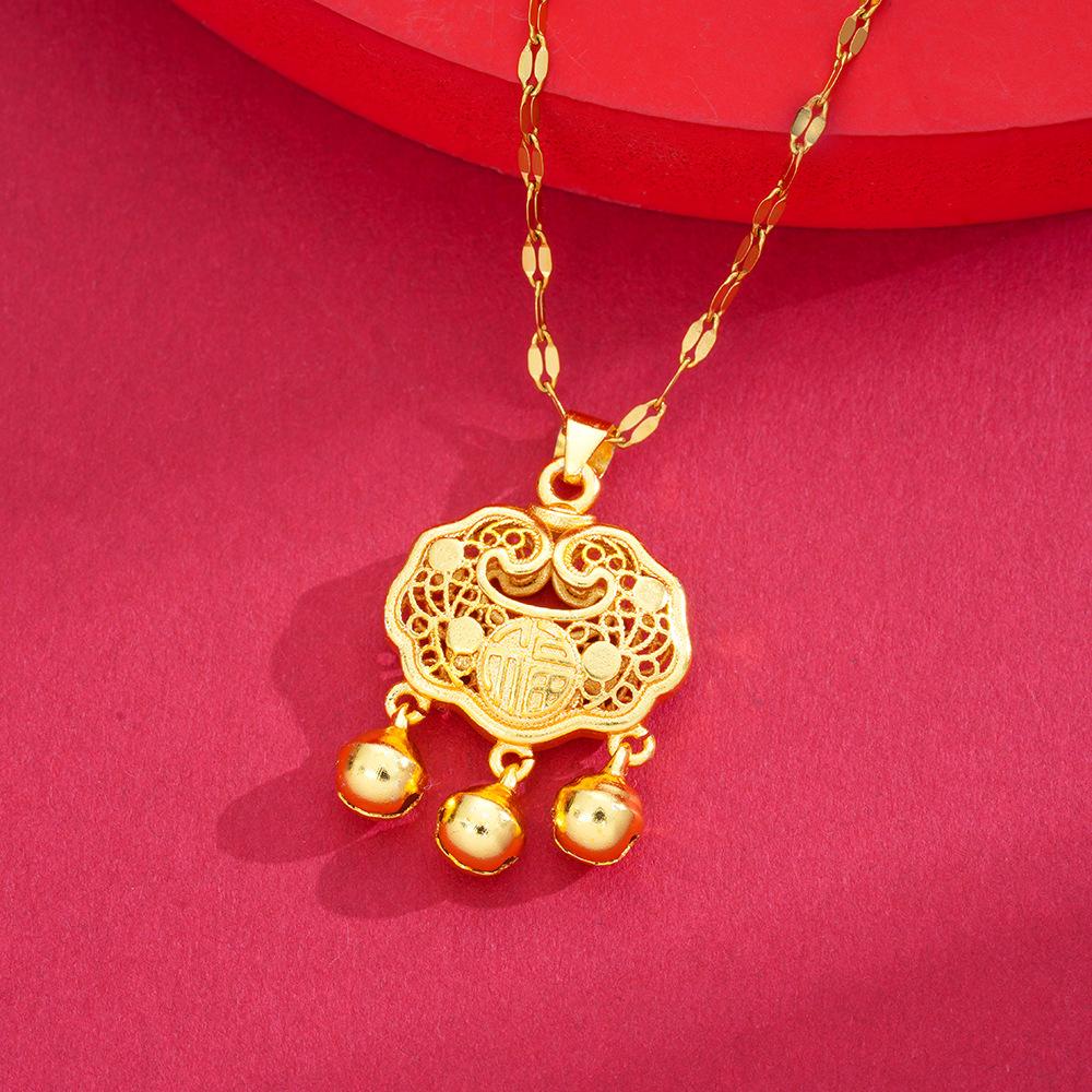 Necklace, Small Ingot, Safe Lock, Pendant Lock Accessories Accessories