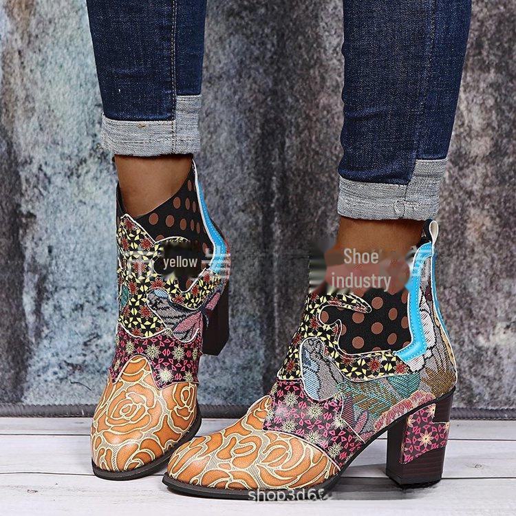 Dammode Retro Martin-kängor - Höst/Vinter 2020, Färgblocksdesign