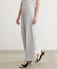 PLEATSMOOD Tweed Pleated Pintuck Elastic Pants