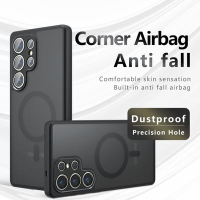 Pre Samsung Galaxy S26 Ultra S25 FE S24 Plus S23 Puzdro Nárazuvzdorné Magnetické Matné TPU Rám Tvrdý Plast Priehľadný Kryt na Telefón