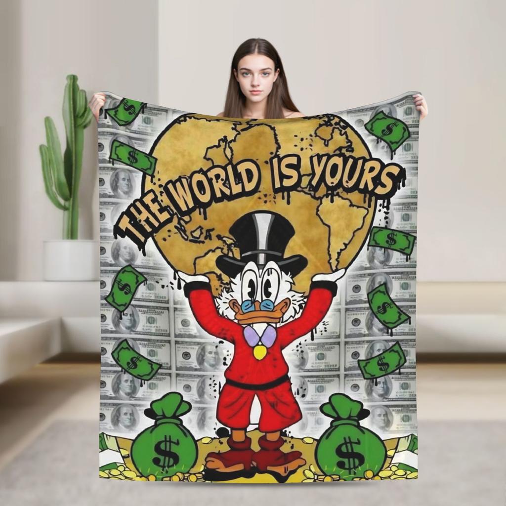 Donald Duck Money Blankets Quality Soft Warm Throw Blanket Winter Travel Office Living Room Graphic Bedspread