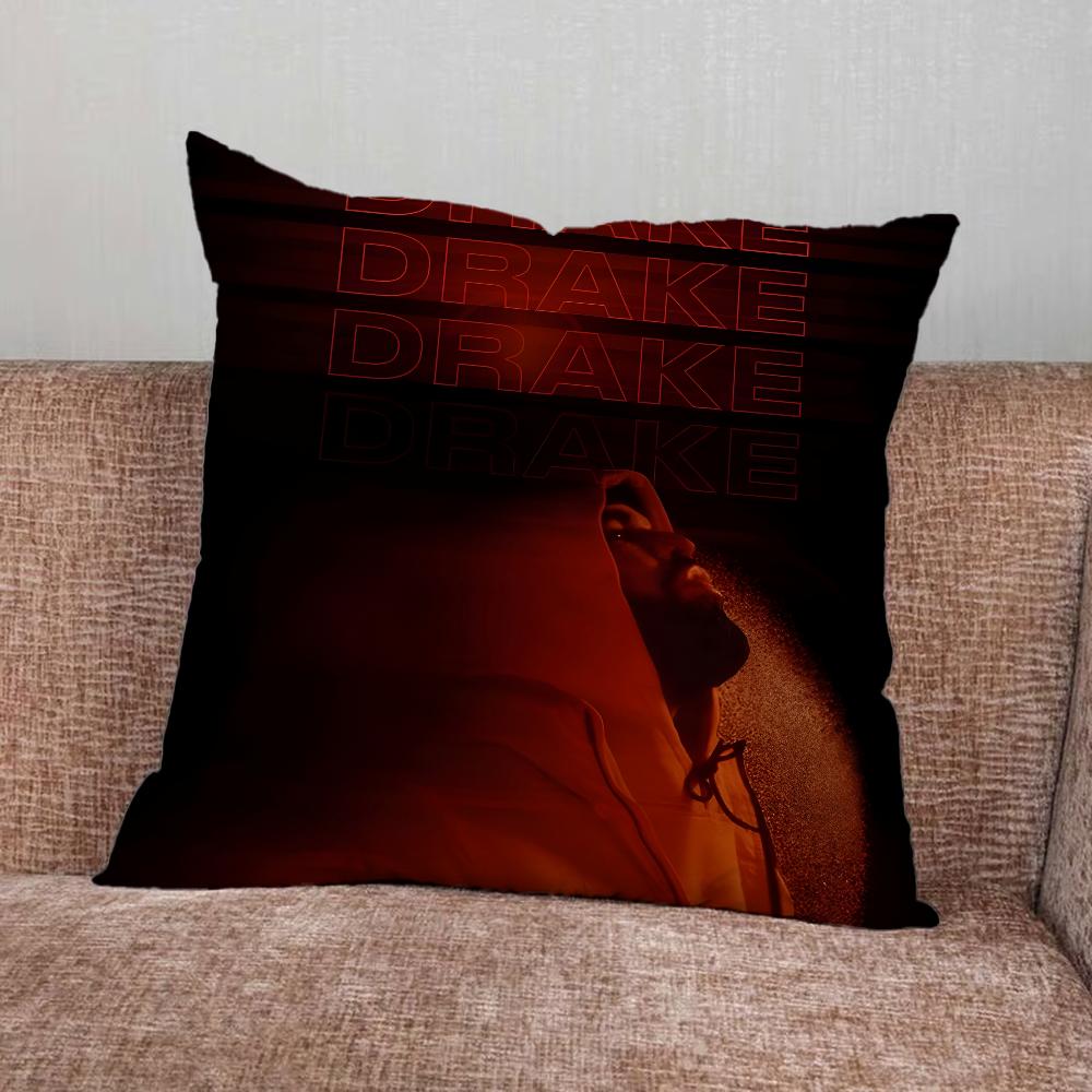 Rapper D-Drake Pillow Case For Home Bedroom Car Office Decoration Living Room Sofa Cushion Cover Suitable