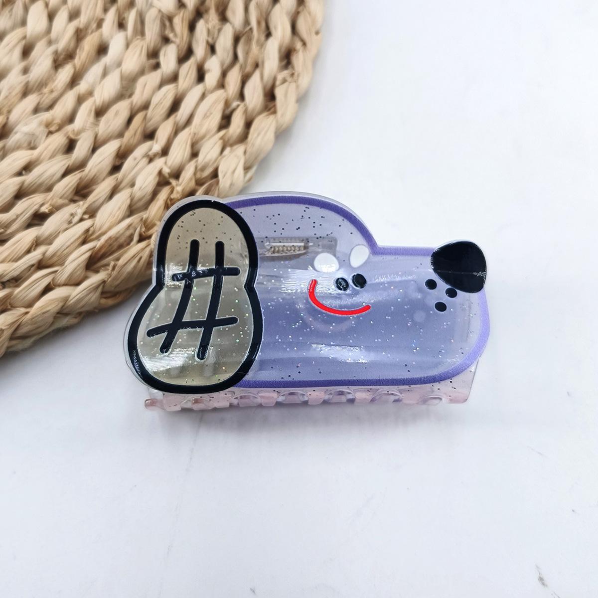 

Красочная прозрачная линия собака акриловая заколка для волос забавная геометрическая акула заколка-краб для женщин девушек аксессуары для густых волос инструмент