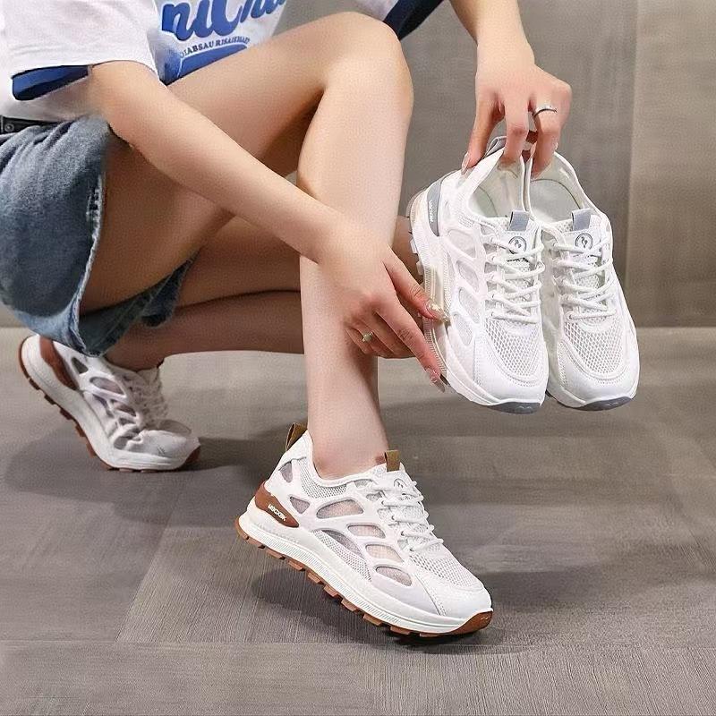 Mesh Breathable Little White Shoes Women's Summer Popular Fashion Versatile Soft Sole Non-slip Shock-absorbing Sports Shoes