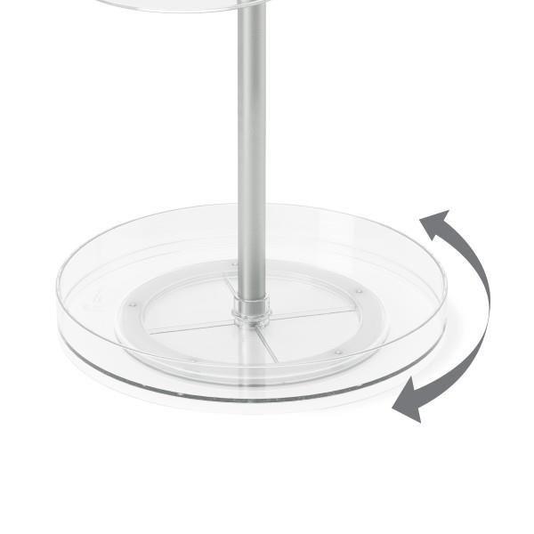 Pirouette jewelry organizer, rotating, white
