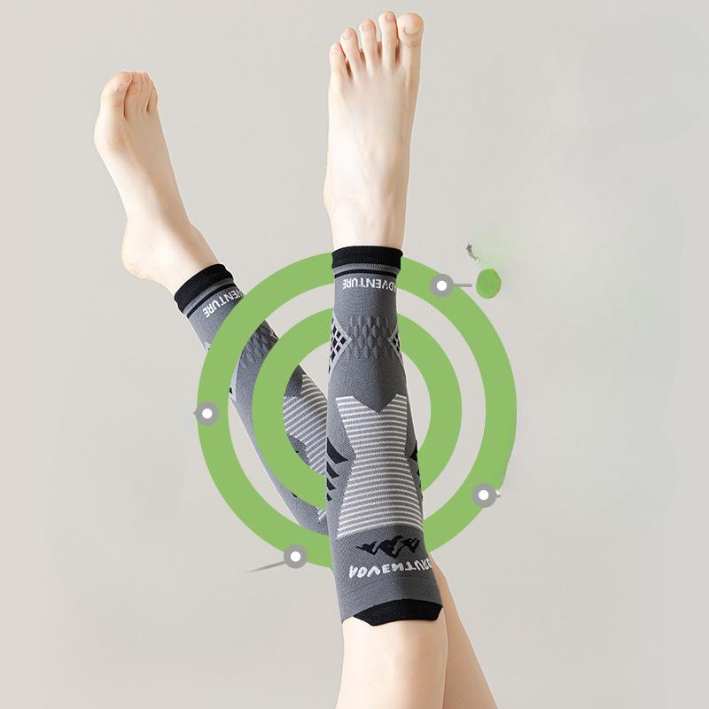 Socken für Damen, Profisport, Druck, Wadensockenmuskeln können Beinschienen komprimieren, Laufen, Fitness, Seilspringen, Marathon, Langer Schaft