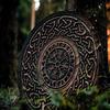 Shield Viking Norse Medieval Wooden Carving Round Celtic Ornament Battle Hand
