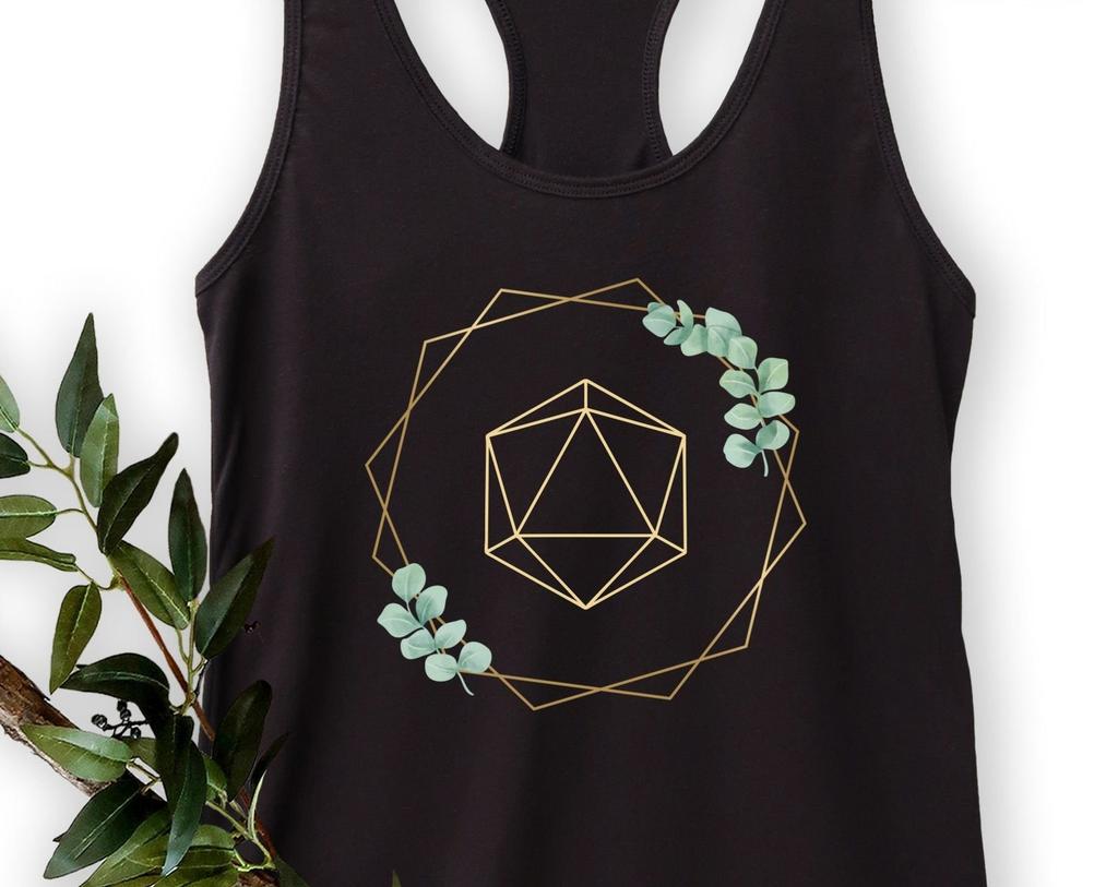 DND Tank Top, Dungeons and Dragons Tank Top, D20 tank top, Critical role shirt, Druid shirt, D&d Gift For her, Dnd Shirt For Women