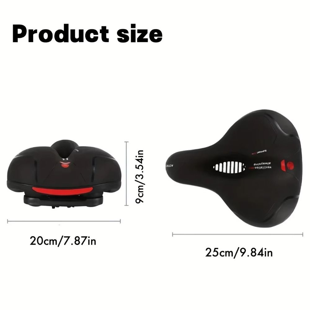Bicycle Accessories Bike Seat Safety Warning Bicycle Cushion Comfortable Bike Saddle Padded  MTB