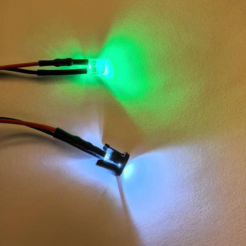 F3/5mm Flat Head Transparent Diffuse LED Signal Indicator with Wires, 3V-24V