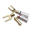 Nakamichi Gold-Plated Y/U Banana Speaker Connector, Red & Black