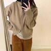 Women's Autumn/Winter Hooded Wool Knit Cardigan - Double Zipper Short Loose Sweater Coat