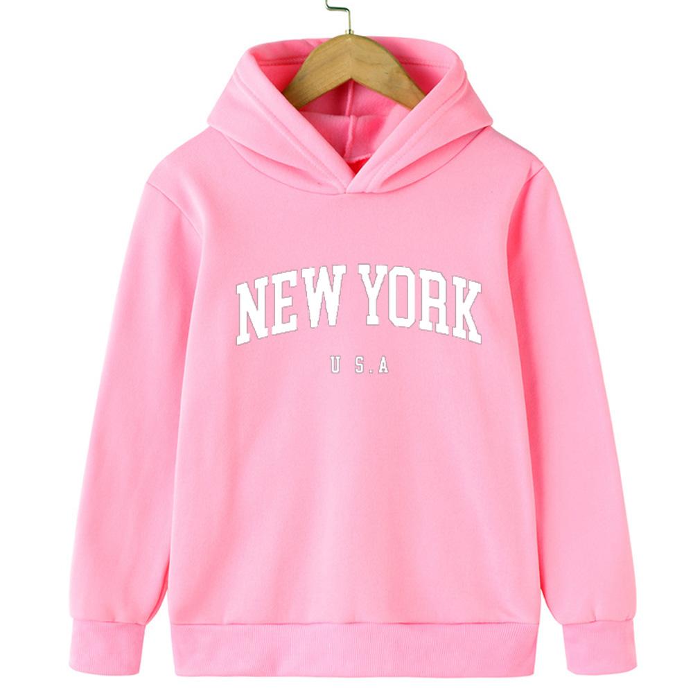 Customized children's hoodie letter autumn and winter sports casual comfortable hooded sweater pullover fashionable top for boys