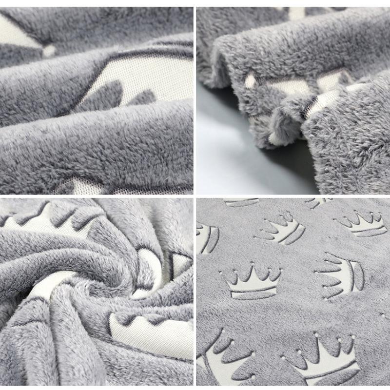 Deka Glow in the Dark Throw Deka, vzor Galaxy Stars Měkká útulná flanelová fleecová deka pro chlapce Dívky, Šedá dárková deka pro děti All Seasons