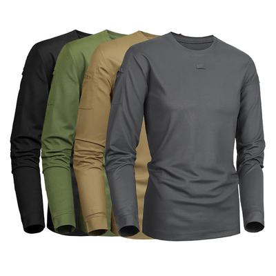 Taktyczna odzież wojskowa koszula męska solidna Coolmax szybkoschnąca koszulka wojskowa z długim rękawem męska koszulka T Shirt dla mężczyzn