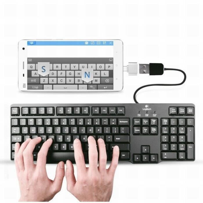 Adaptateur USB 3.1 Type C - E.F.CONNECTION - Blanc - USB 3.0 A male - Connecte MacBook/iPad Pro