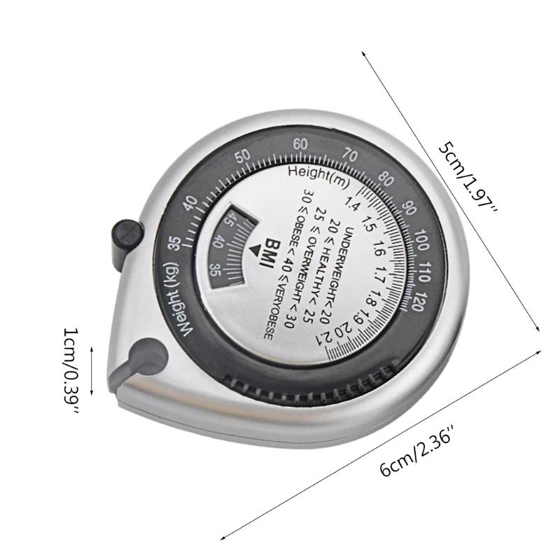 1Pcs Body Mass Measuring Tape Measure 150cm BMI Calculator Fitness Weight Loss Muscle Fat Tester