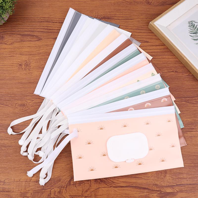 1 st Eva Bärbar Snäpprem Papperslåda Våtservettpåse Vändlock Kosmetikapåse Utomhus Användbar Barnvagnstillbehör