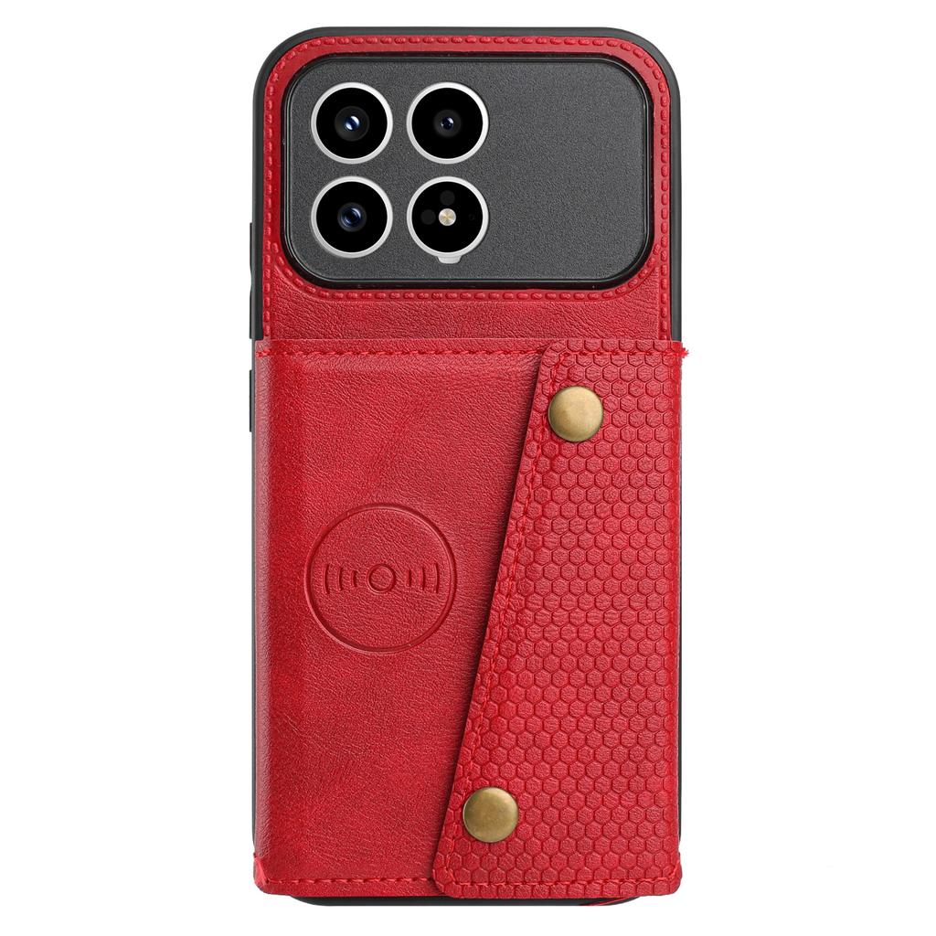 Phone Case For Xiaomi Poco F8 Pro / Redmi K90 5G with Card Slots Kickstand Leather + TPU Phone Cover
