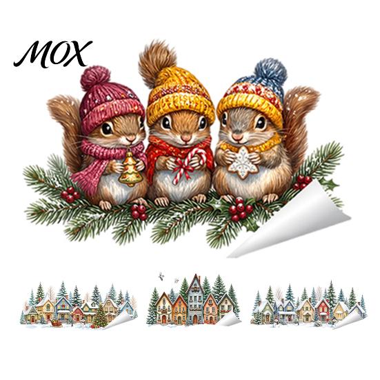 Transparent PVC Stickers Christmas Static Window Clings, Glass Stickers, Xmas Winter Snowflake Decals Decorative Sheets for Home Store Holiday