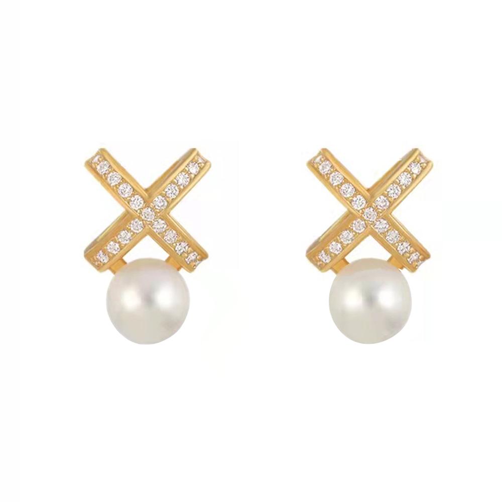 Women Imitation Pearls Earrings S925 Silver Needle Hypoallergenic Earrings for Women Girls Outfit Matching