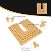 Hollowed-out Bamboo Placemat Natural Anti Scalding Mat Bamboo Heat Insulation Pad  Kitchen Use